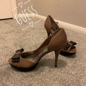 Guess Glitter Bow High Heels